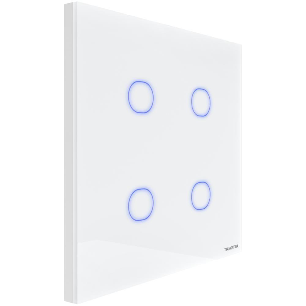 Interruptor Touch Smart 4x4 Tramontina Branco Com 4 Canais - 4