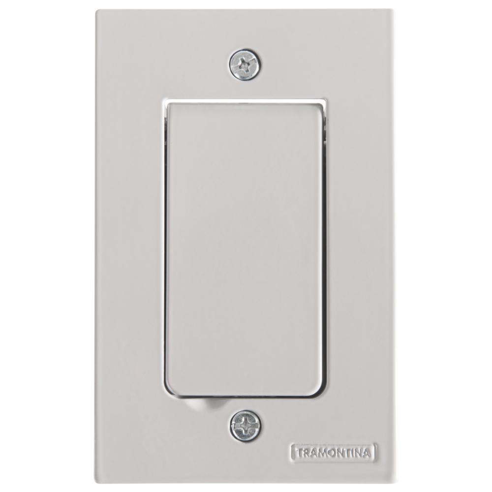 Tampa Passa Fio 4x2 Para Piso Tramontina Cinza - 1