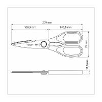 Tesoura Multiuso Tramontina Supercort Com Lâmina Aço Inox E Cabo De Polipropileno Preto 8 Polegada - 2