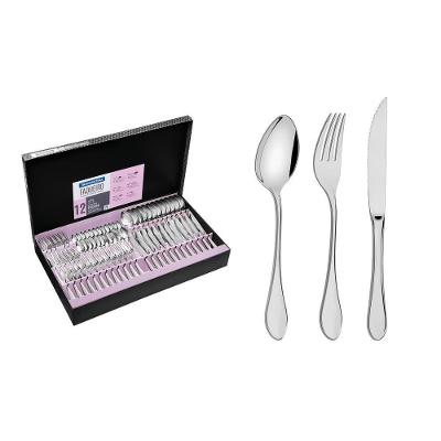 Faqueiro Tramontina Italy Em Aço Inox Com Facas Para Churrasco Forjadas 6mm Acabamento Alto Brilho 72 Peças