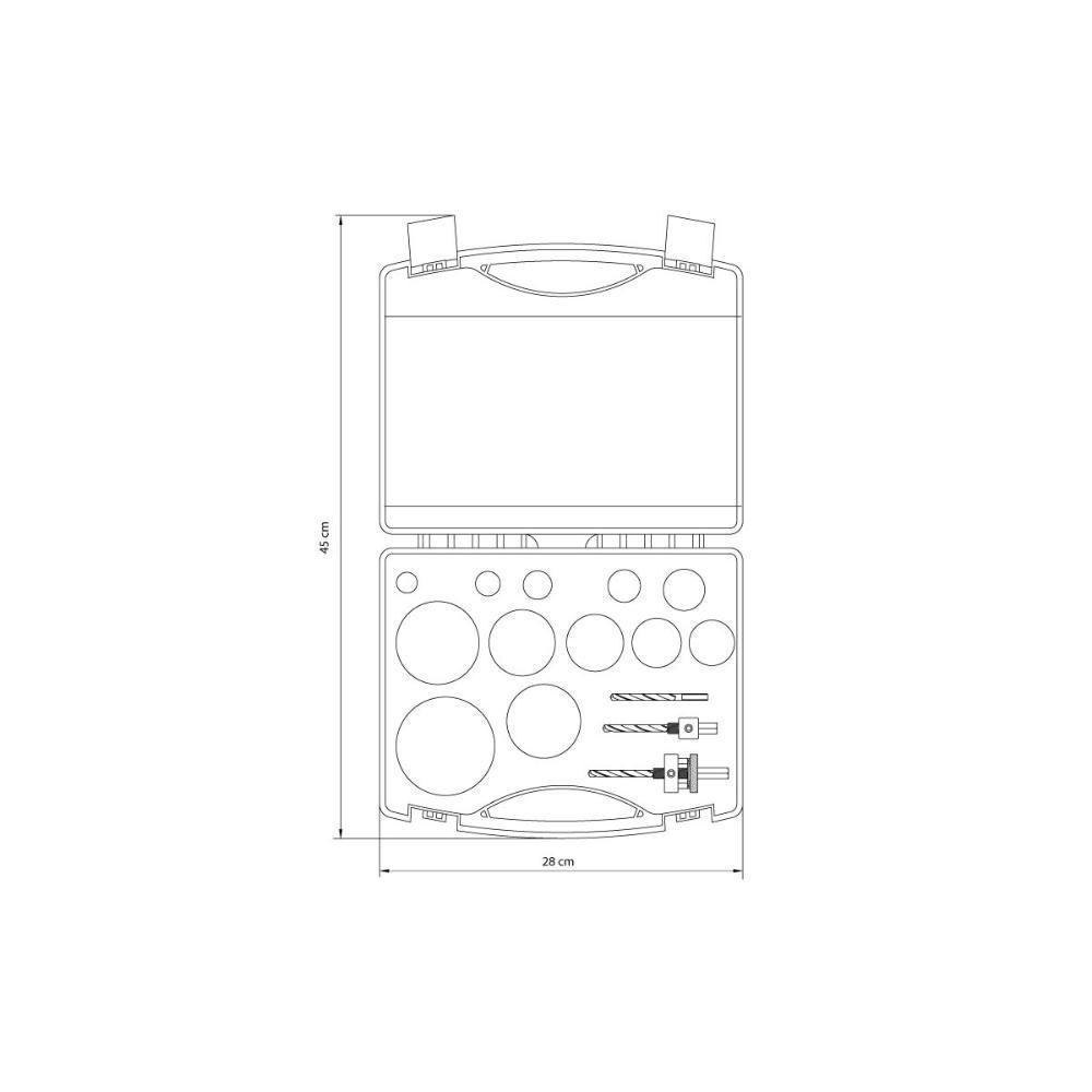 Jogo De Serras Copo Bi-metalicas Tramontina Com Dentes Em Aço Rapido Hss 15 Peças - 5