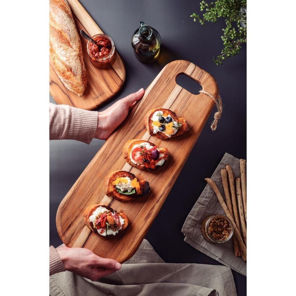 Tábua Para Antepasto Tramontina Provence Em Madeira Teca Fsc 48x19 Cm - 9