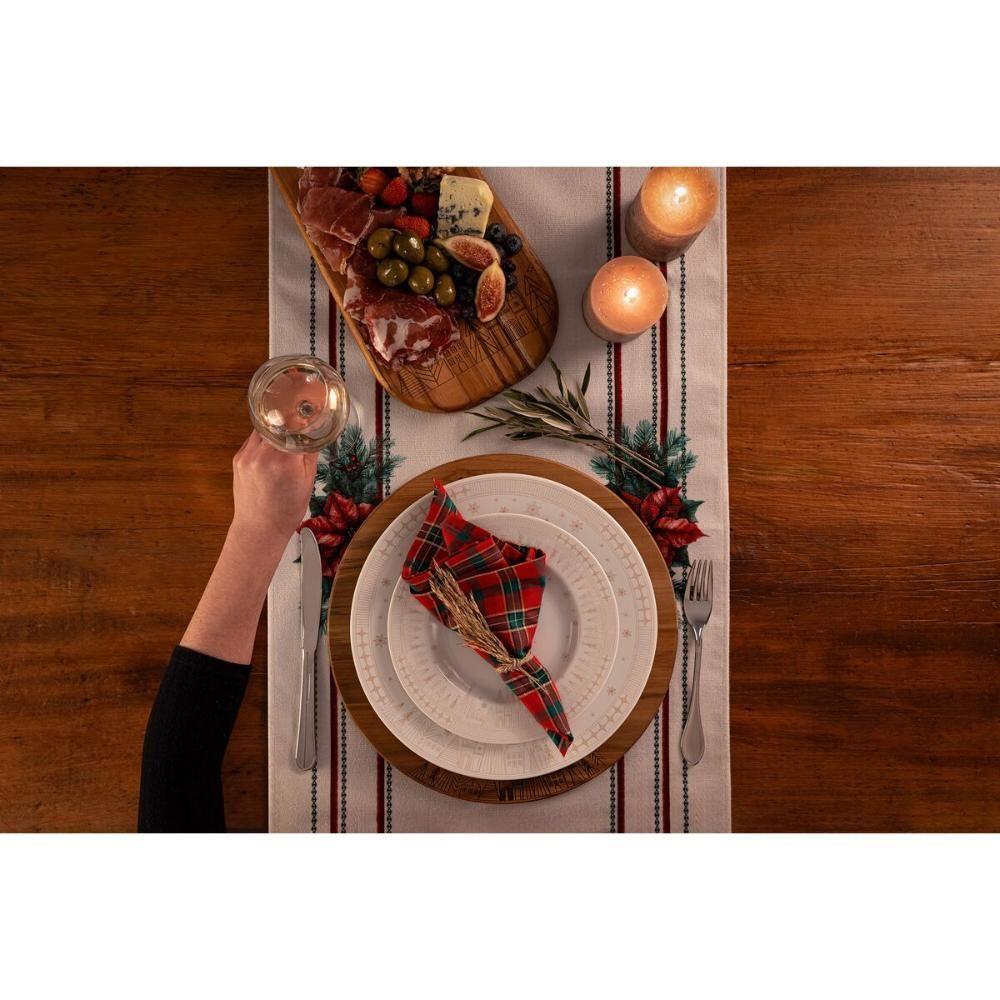 Sousplat Redondo Tramontina Casa Natal Em Madeira Teca Fsc Com Acabamento Em Óleo - 4