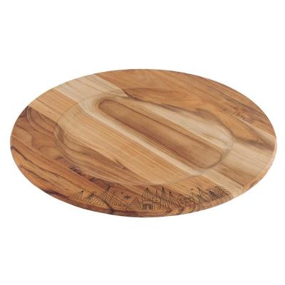 Sousplat Redondo Tramontina Casa Natal Em Madeira Teca Fsc Com Acabamento Em Óleo