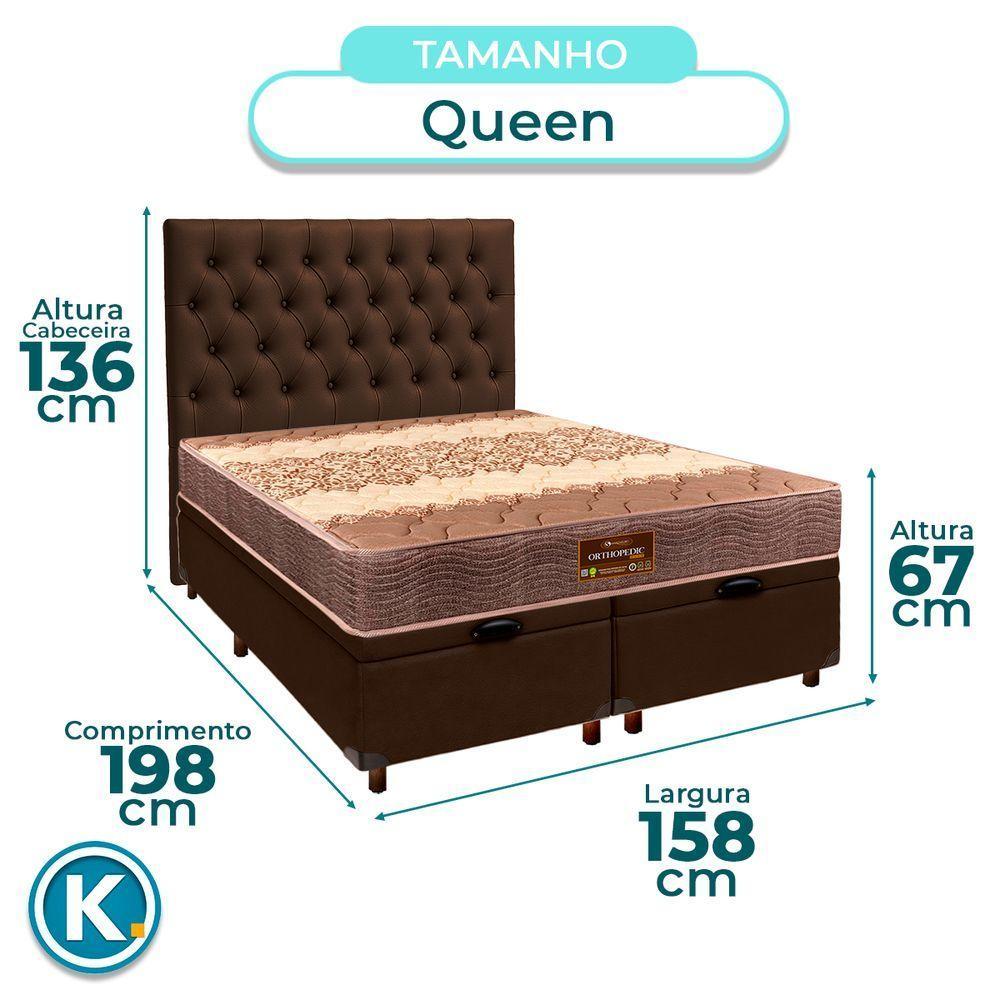 Kit Cama Box Bau + Cabeceira + Colchão Queen D26 - Ortophedic - Sankonfort - 3