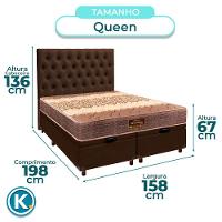 Kit Cama Box Bau + Cabeceira + Colchão Queen D26 - Ortophedic - Sankonfort - 3