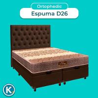 Kit Cama Box Bau + Cabeceira + Colchão Queen D26 - Ortophedic - Sankonfort