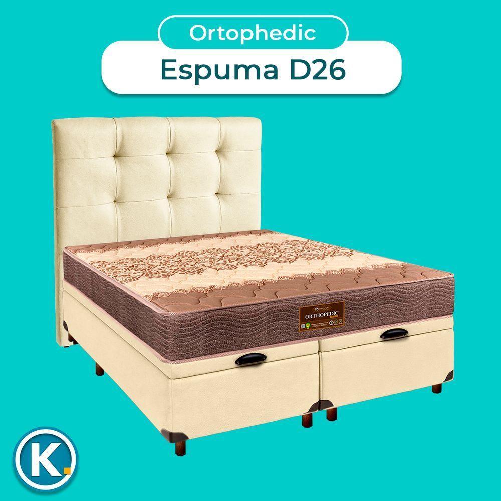 Cama Box Bau + Colchão Queen D26 Ortophedic Sankonfort + Cabeceira Estofada - 4