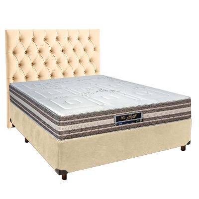Cama Box + Colchão Casal Molas Ensacadas Legriff Sankonfort + Cabeceira Estofada