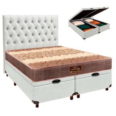Cama + Bau Blindado E Colchão D26 Casal - Ortophedic Sankonfort + Cabeceira