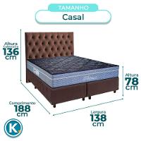 Kit Cabeceira + Cama Box + Colchão Casal Molas Ensacadas Petrus Paropas - 3