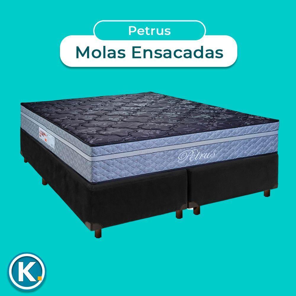 Colchão Queen Molas Ensacadas + Box Preto - Petrus Paropas - 4