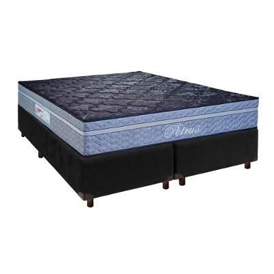 Colchão Queen Molas Ensacadas + Box Preto - Petrus Paropas