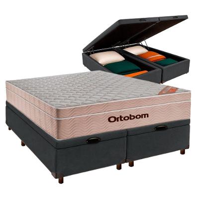 Colchão Queen Molas Ensacadas + Bau Blindado - Airtech Ortobom