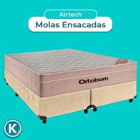 Colchão Casal Molas Ensacadas + Box Blindado - Airtech Ortobom
