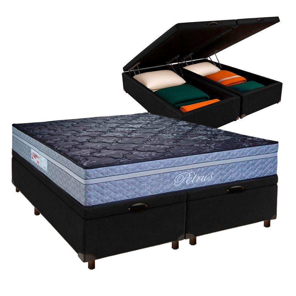 Cama Box Bau + Colchão Queen Molas Ensacadas Petrus Paropas - 1