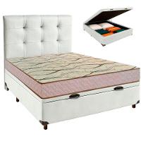 Cama Box Bau + Colchão Casal D33 Maxsono Paropas + Cabeceira Estofada - 1