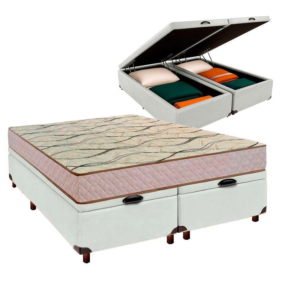Cama + Bau Blindado E Colchão D33 Casal - Maxsono Paropas - 1