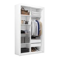 Closet Solteiro 2 Gavetas Branco Notável Móveis Branco - 1
