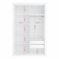 Closet Solteiro 2 Gavetas Branco Notável Móveis Branco - 7