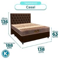 Kit Cabeceira + Cama Box + Colchão Casal D26 Ortophedic Sankonfort - 3