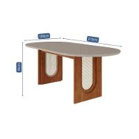 Mesa De Jantar Oval 2,10m Valentina Cinamomo/off White Cimol Cinamomo/off White - 3