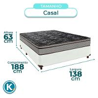 Colchão Casal D28 + Box Branco - Conforto Paropas - 3