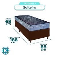 Cama Box + Colchão Solteiro Molas Ensacadas Petrus Paropas - 2