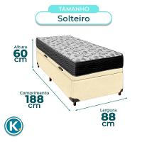 Cama Box Bau Blindado Solteiro + Colchão D33 Iso100 Ortobom - 3