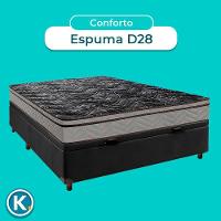 Conjunto Cama Box Bau Blindado Casal + Colchão D28 Conforto Paropas - 4