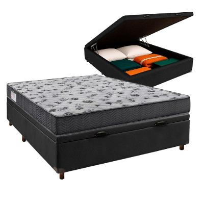 Cama Box Bau + Colchão Casal D33 Iso100 Ortobom