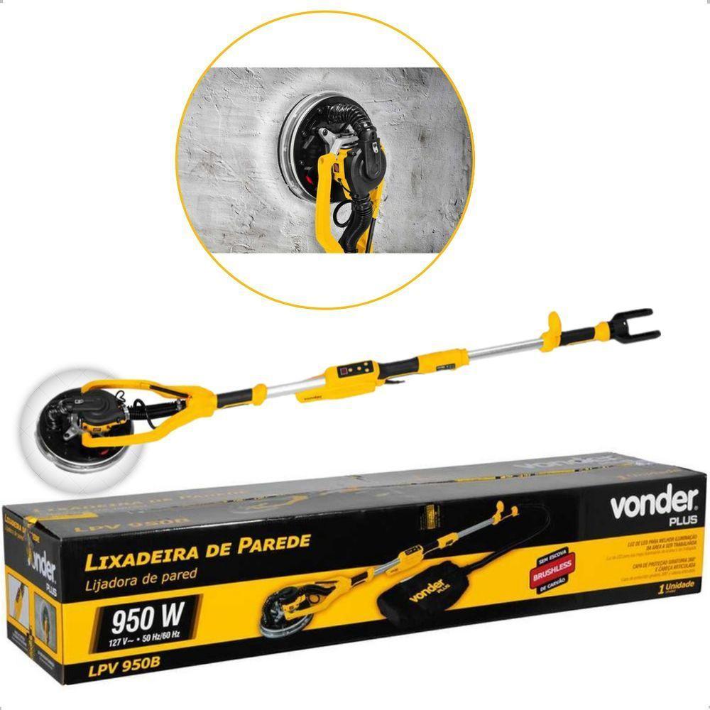 Lixadeira De Parede Led 250 Mm 950W Lpv 950b Vonder Plus 220V - 6