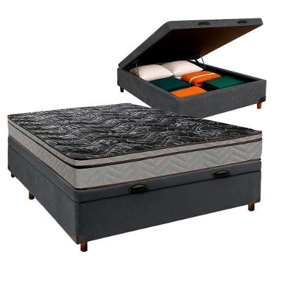 Cama Box Bau + Colchão Casal D28 Conforto Paropas
