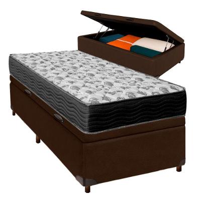 Cama + Bau Blindado E Colchão D33 Solteiro - Iso100 Ortobom
