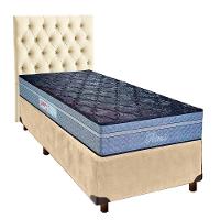 Kit Cabeceira + Cama Box + Colchão Solteiro Molas Ensacadas Petrus Paropas - 1