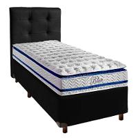 Kit Cabeceira + Cama Box + Colchão Solteiro Molas Ensacadas Blue Paropas - 1