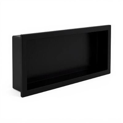 Nicho Para Banheiro Pedra 37x97cm Preto Fosco