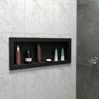 Nicho Para Banheiro Pedra 37x97cm Preto Fosco - 2