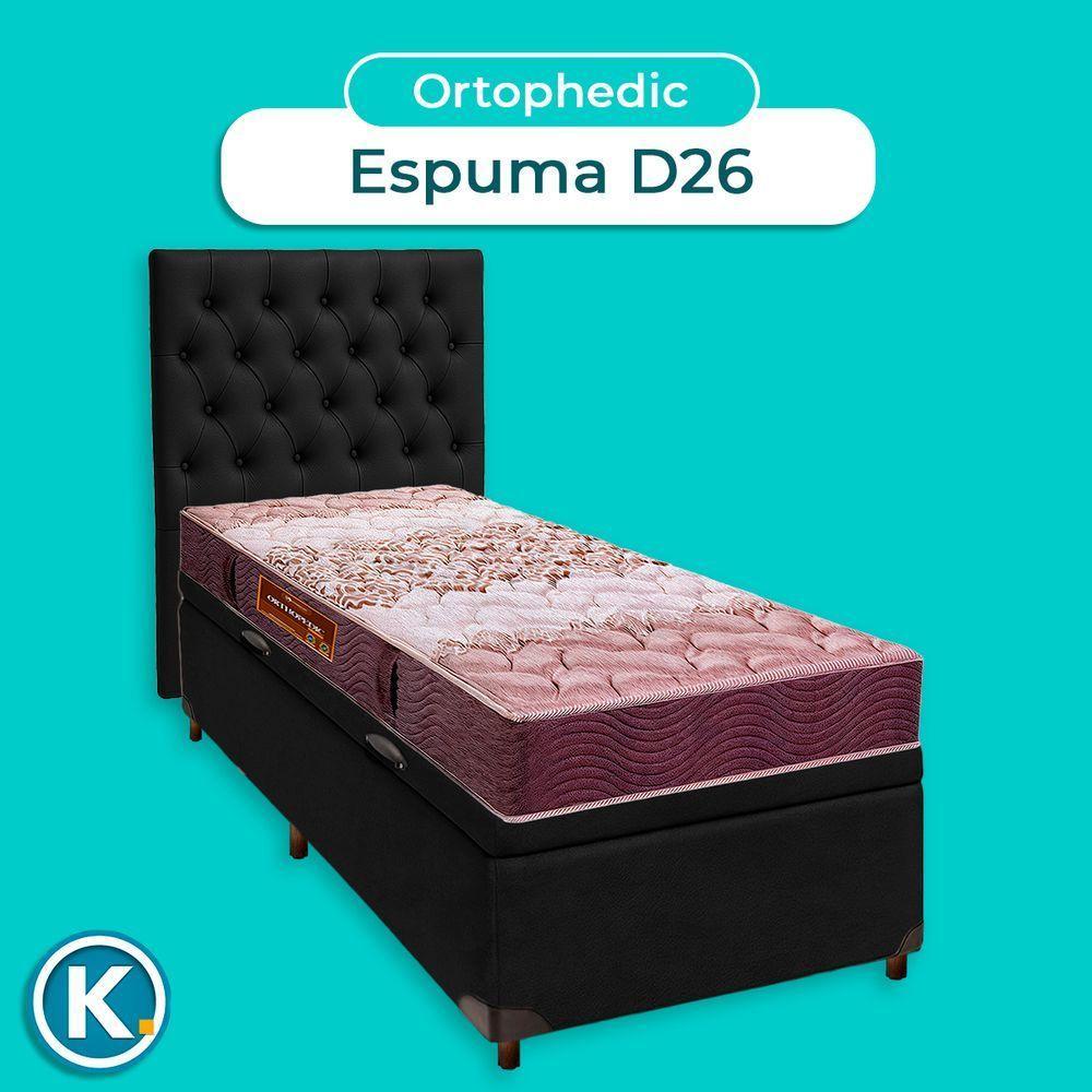 Kit Cama Box Bau + Cabeceira + Colchão Solteiro D26 - Ortophedic - Sankonfort - 4