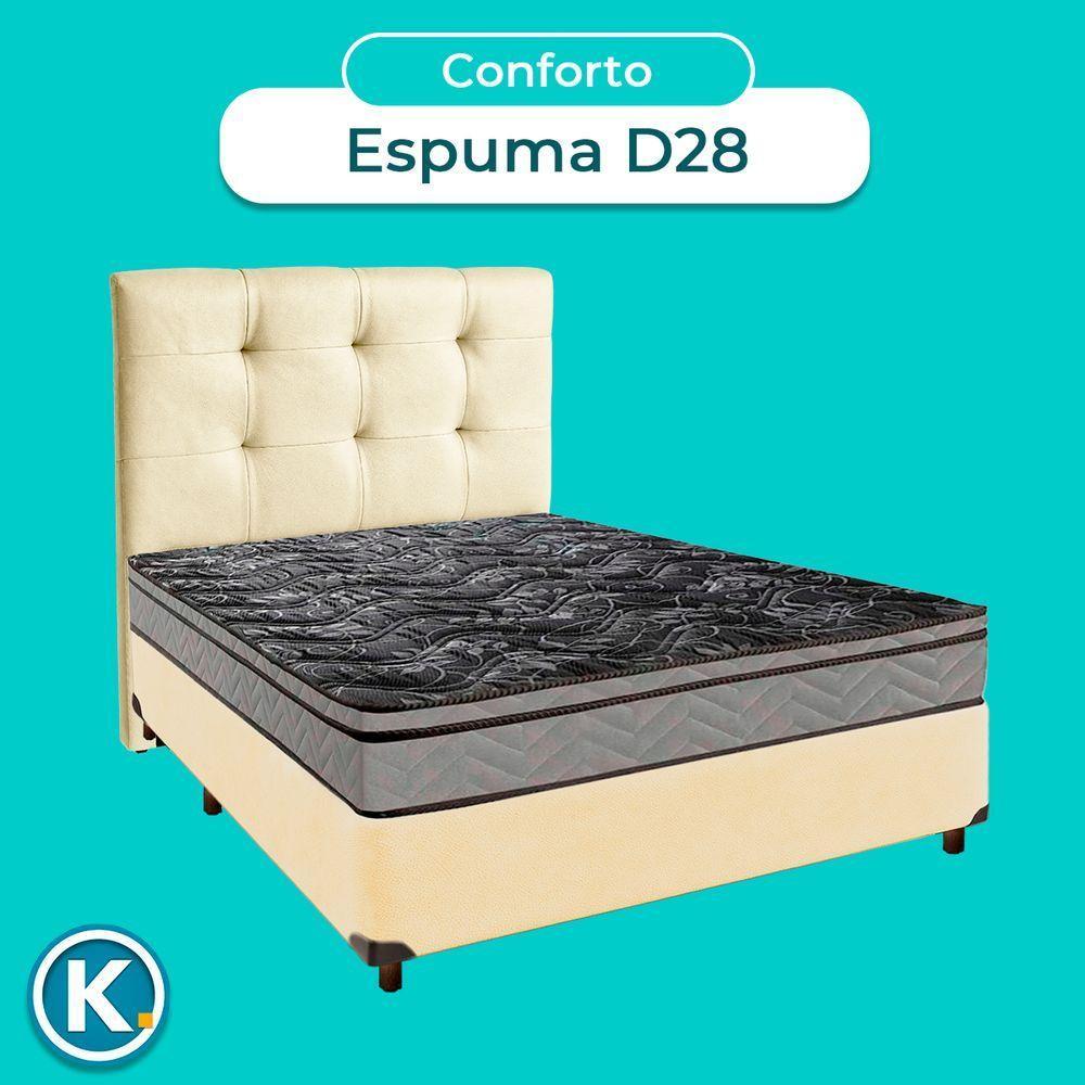 Kit Cama Box + Cabeceira + Colchão Casal D28 - Conforto - Paropas - 4