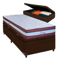 Cama Box Bau Blindado Solteiro + Colchão Molas Ensacadas Legaccy Paropas - 1