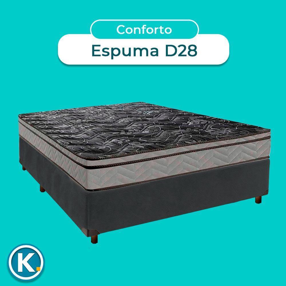 Colchão Casal D28 + Box Cinza - Conforto Paropas - 4
