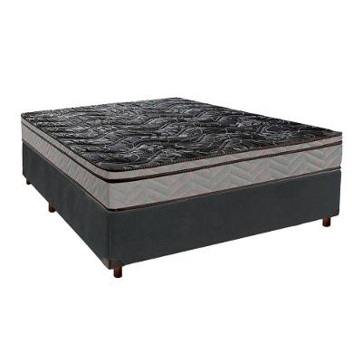Colchão Casal D28 + Box Cinza - Conforto Paropas