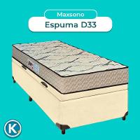 Colchão Solteiro D33 + Bau Blindado - Maxsono Paropas