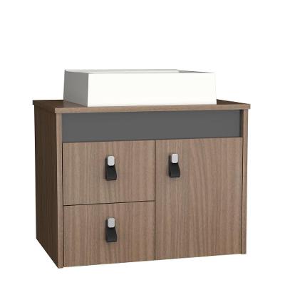 Gabinete Para Banheiro Tech 2g 60cm Suspenso Preto