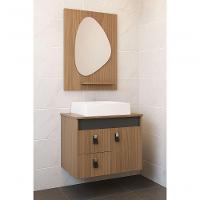 Gabinete Para Banheiro Tech 2g 60cm Suspenso Preto - 2