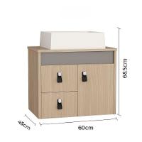 Gabinete Para Banheiro Tech 2g 60cm Suspenso Preto - 3