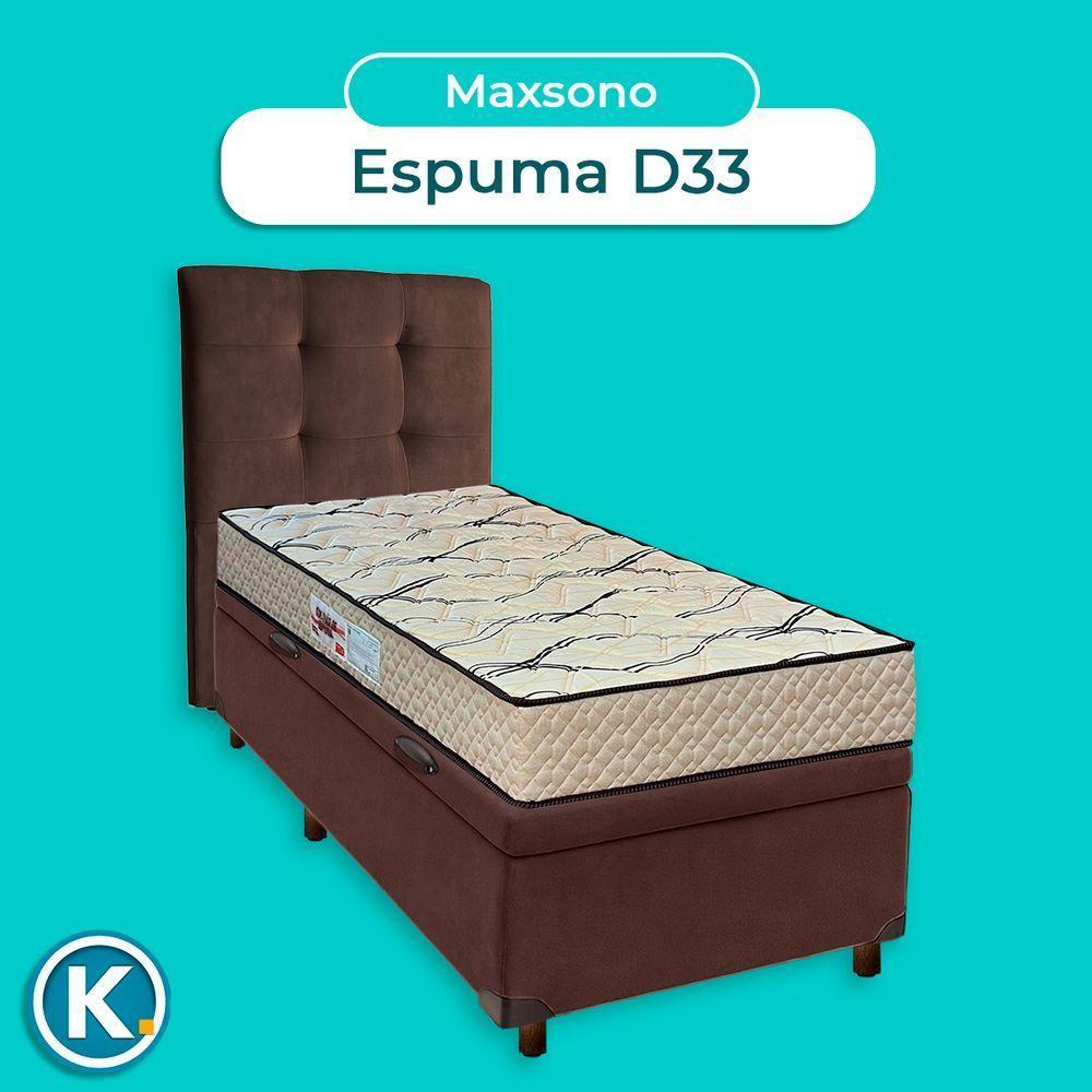 Cama + Bau Blindado E Colchão D33 Solteiro - Maxsono Paropas + Cabeceira - 4