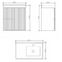 Gabinete Para Banheiro Com Pé Ferrara 66 Cm Branco/santiago - 3