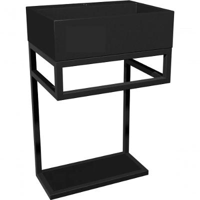 Gabinete Banheiro Ferro Los Angeles 40x30cm Preto Fosco